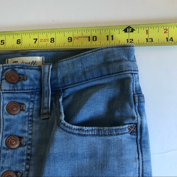 Madewell Roadtripper 11” HighRise Jeans Button Front Edition Size 25 - Picture 12 of 16